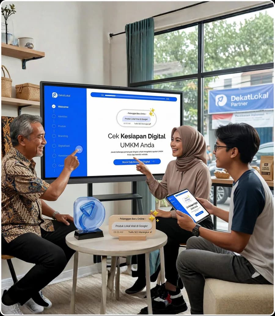 Ilustrasi Digital Checkup UMKM DekatLokal